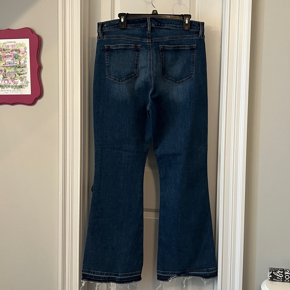 LOFT Dark Blue Flare Jeans - Picture 4 of 4